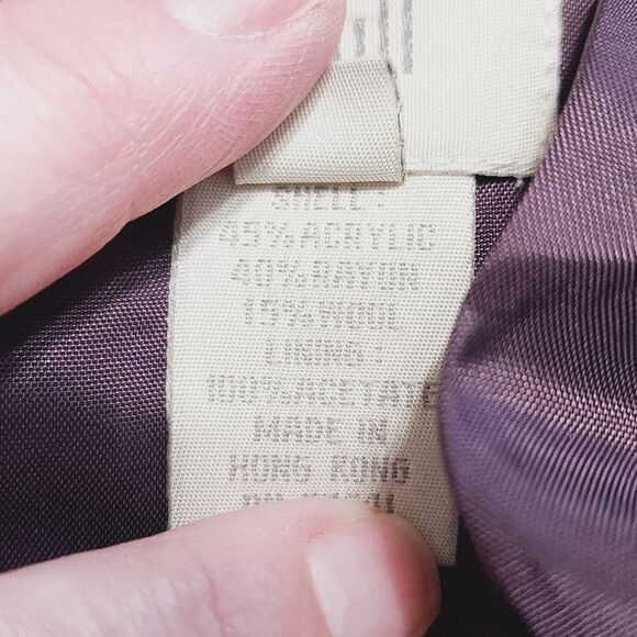 J. Jill vintage purple wool blend jacket 10 - Picture 6 of 6